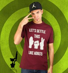 Herren T-Shirt Let's Settle This Like Adults