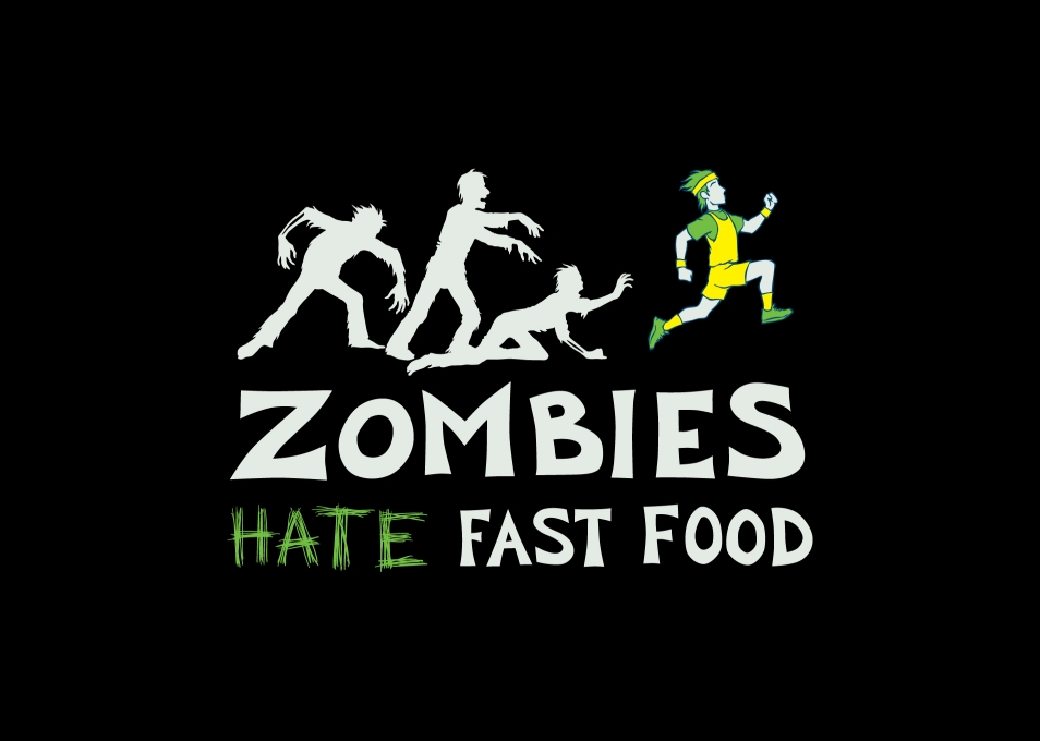 Zombies Hate Fast Food Designer & Fun TShirts Likoli